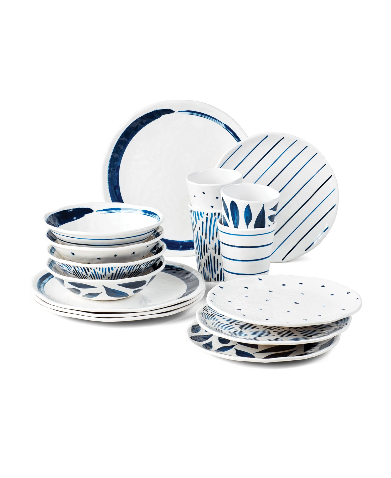 Lenox набор столовой Melamine 16 Pc. Blue Bay