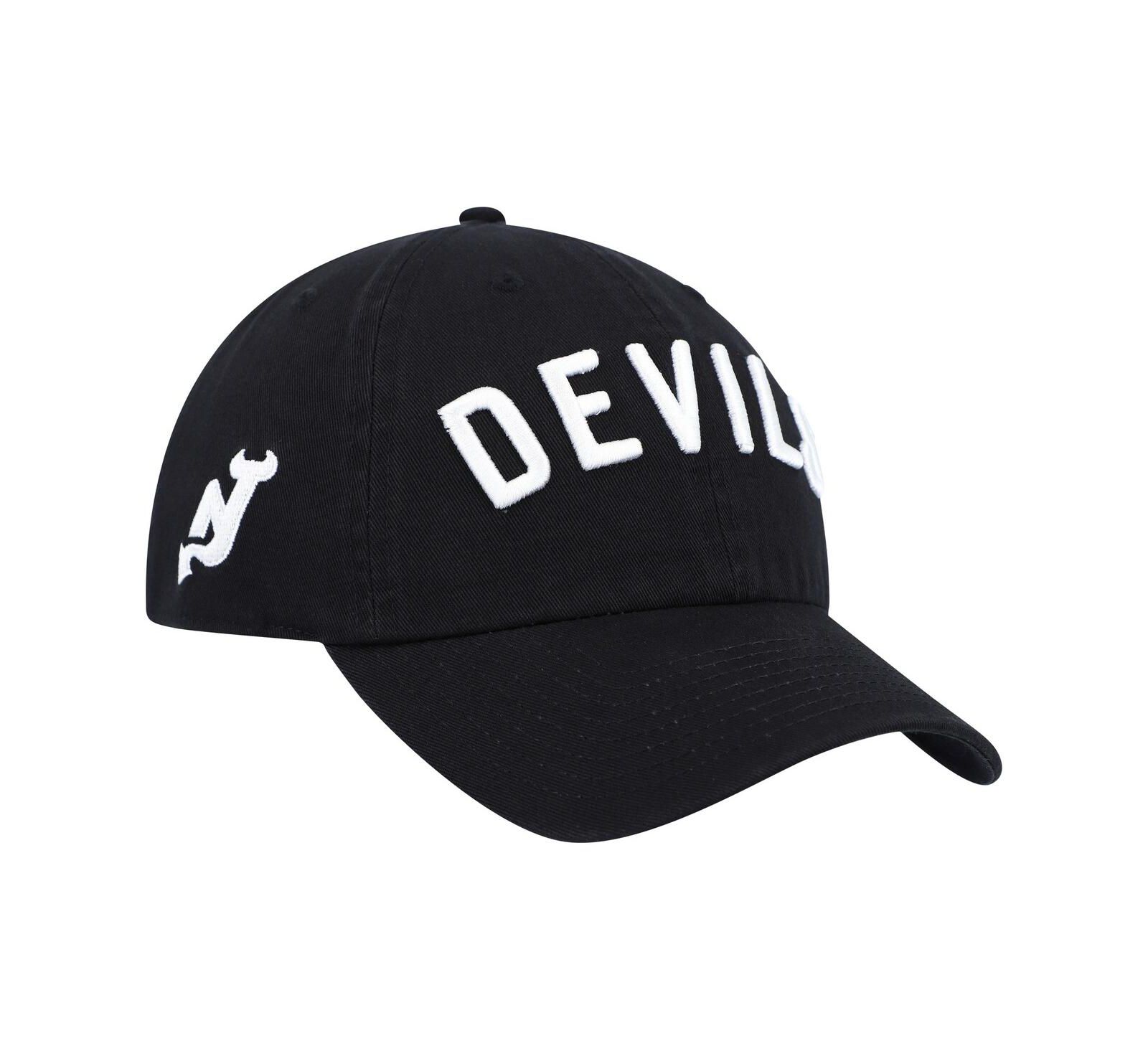 Мужская регулируемая кепка '47 Brand Black New Jersey Devils Clean Up