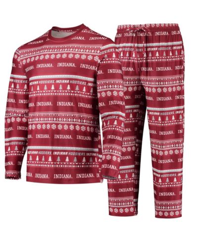 Мужской комплект для сна Concepts Sport Indiana Hoosiers: футболка с длинным рукавом и брюки