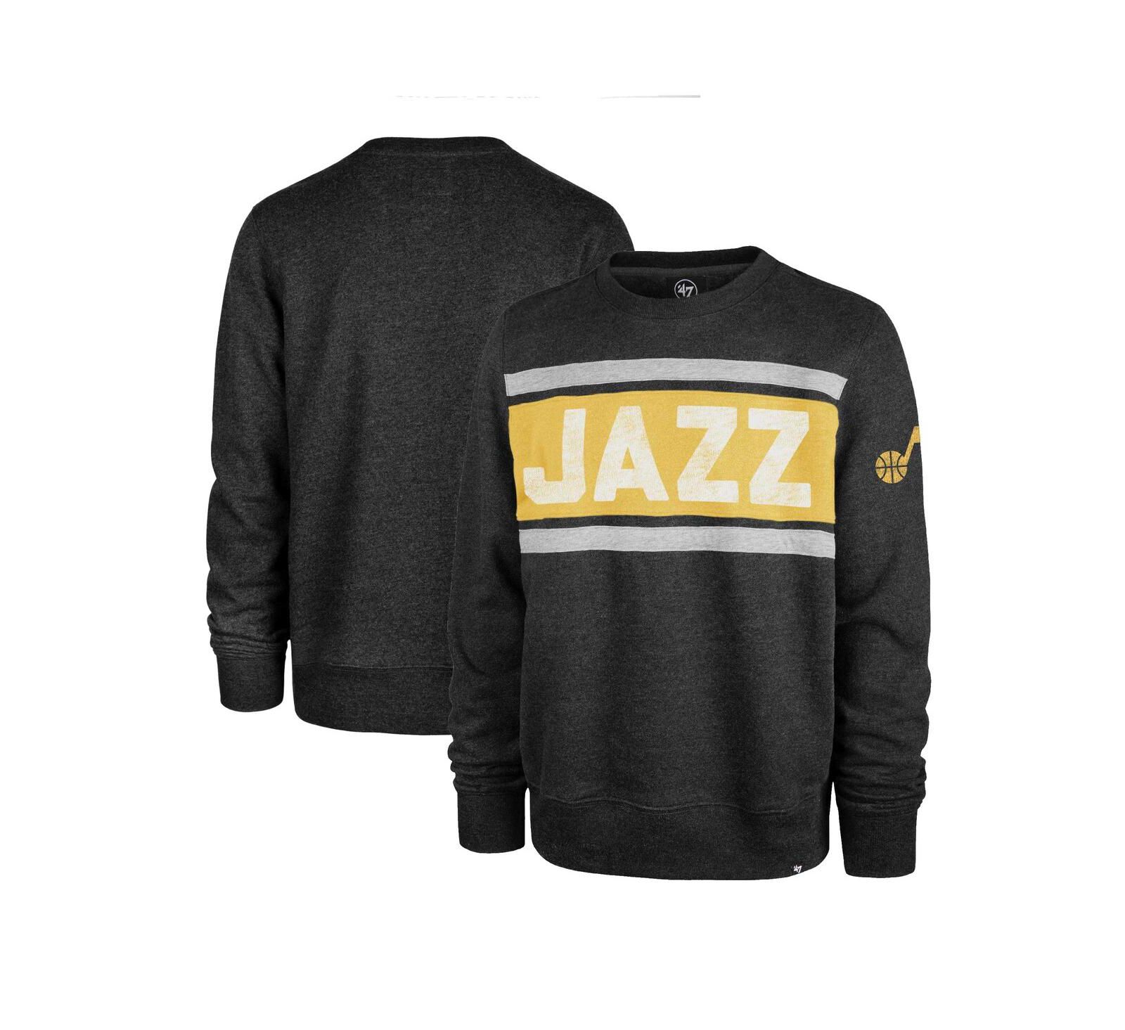 '47 Brand Мужской свитшот pullover Heather Black Utah Jazz Tribeca Emerson