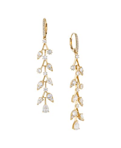 Eliot Danori Cubic Zirconia Lever Back Drop Earrings, серьги