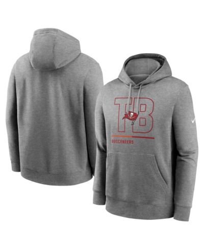 Men's Nike Heathered Gray Tampa Bay Buccaneers City Code Club Fleece Pullover Hoodie
