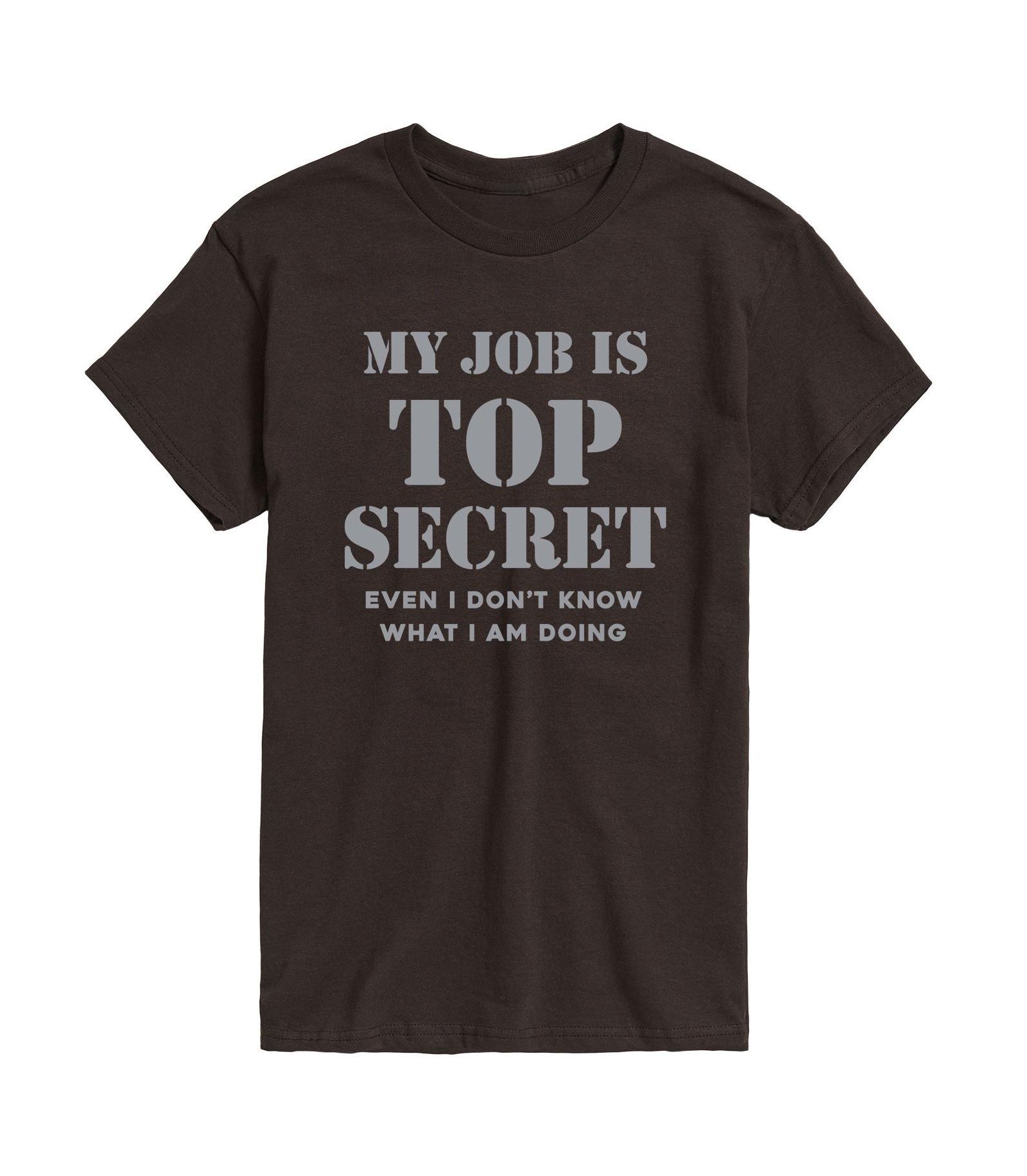 AIRWAVES Men's Job Is Top Secret Short Sleeves T-shirt