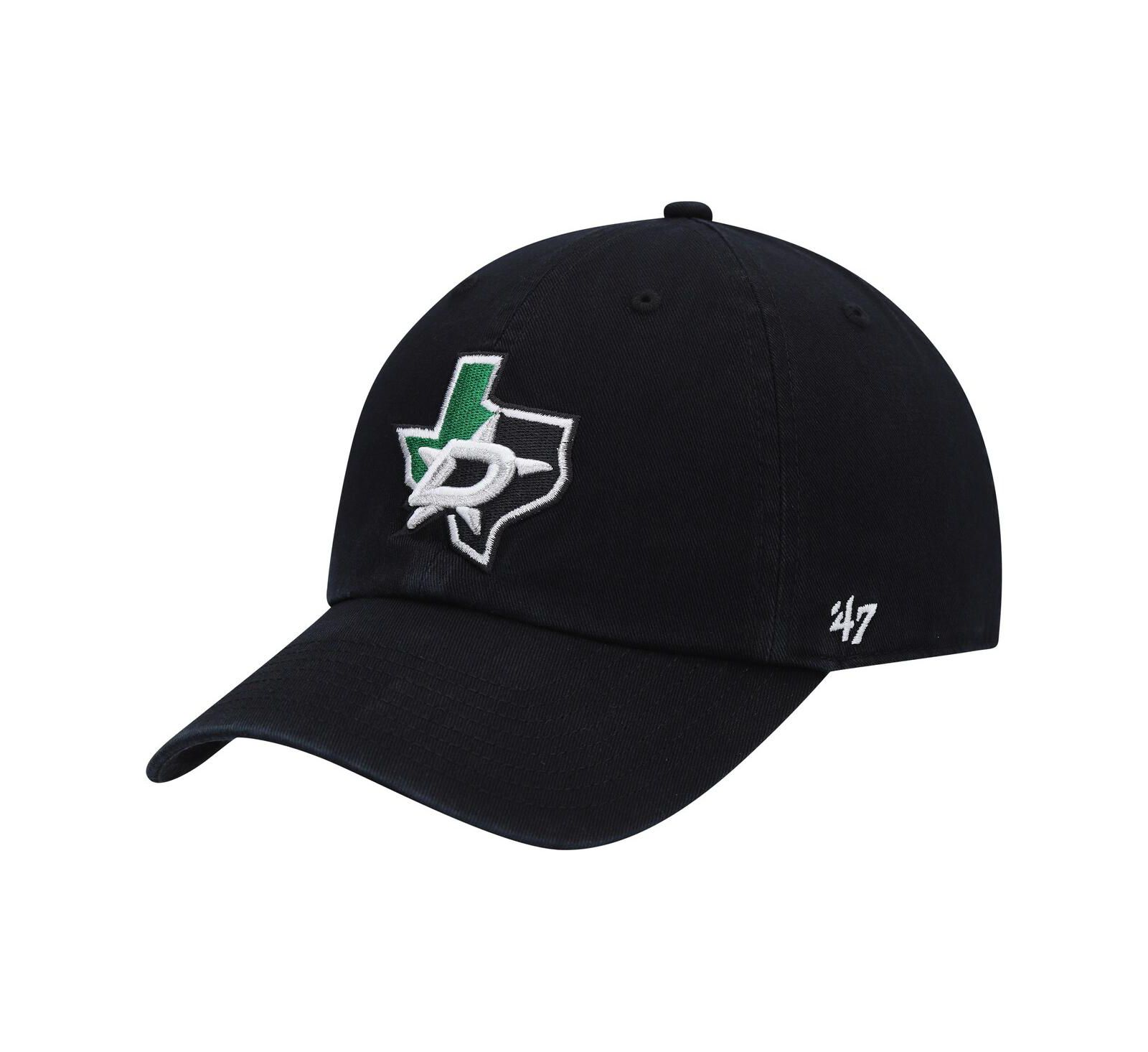 '47 Brand Мужская регулируемая кепка Dallas Stars Black Clean Up