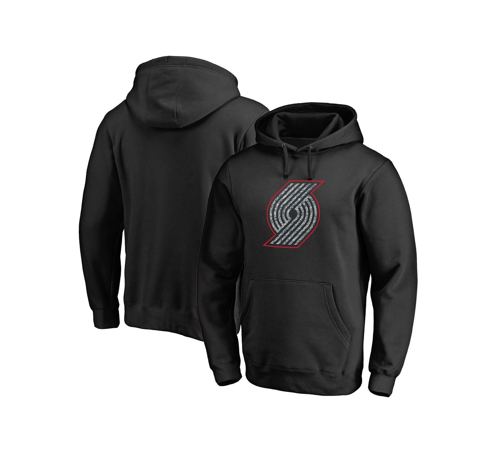 Men's Fanatics Black Portland Trail Blazers Static Logo Pullover Hoodie