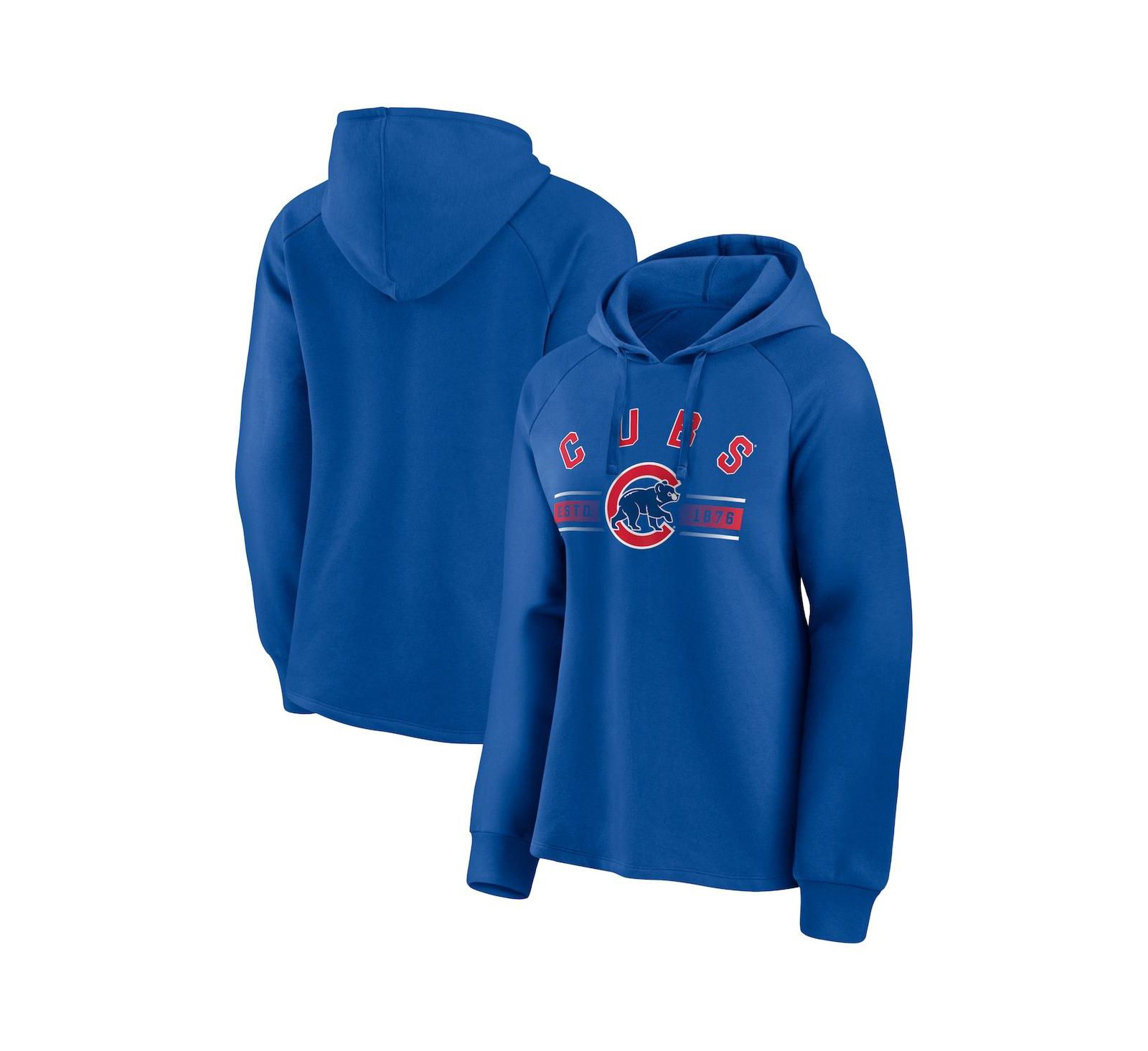 Женское худи Fanatics Royal Chicago Cubs Perfect Play Raglan Pullover