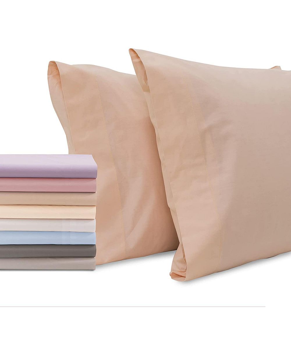 100% Premium Cotton Pillow Cases - Soft and Breatheable - Open Enclosure - Queen - Pink