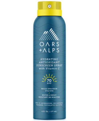Oars + Alps солнцезащитный спрей с антиоксидантами SPF 70, 6 oz.