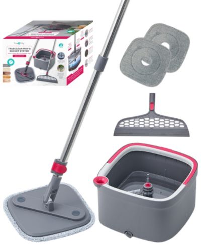 Система уборки True & Tidy: швабра, силиконовый скребок и ведро