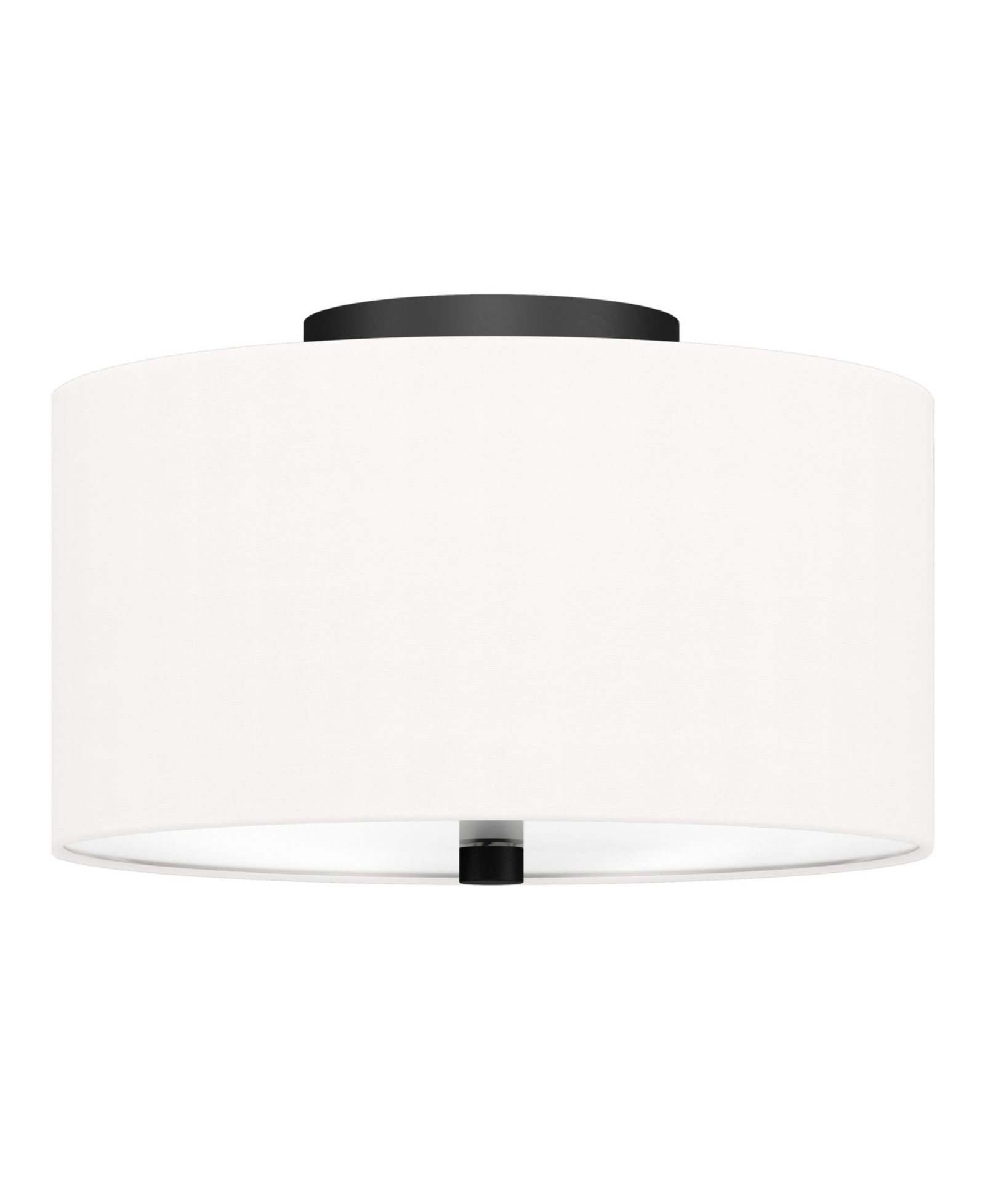 Потолочный светильник Ellis 12" Flush Mount с тканевым абажуром