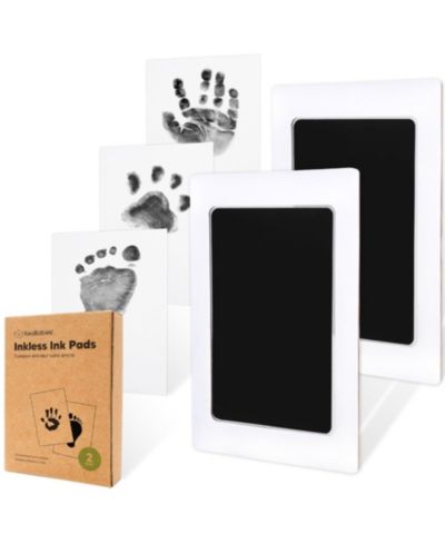 KeaBabies 2pieces Inkless Ink Pad for Baby Hand and Footprint Kit, Clean Touch Dog Paw, Dog Nose Print Kit, Baby & Pet Safe