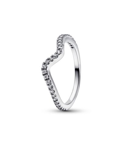 Pandora Cubic Zirconia Timeless Sparkling Wave Ring