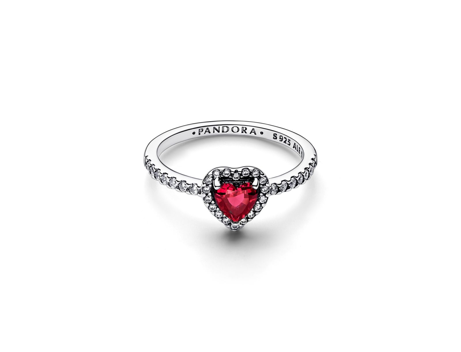 Pandora Crystal Stone Timeless Elevated Red Heart Ring