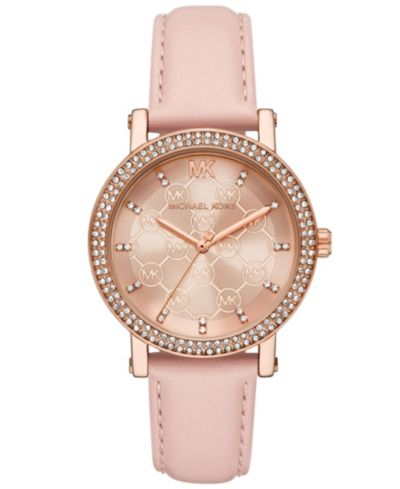 Michael Kors Женские кожаные часы Corey Three-Hand Blush, 38mm