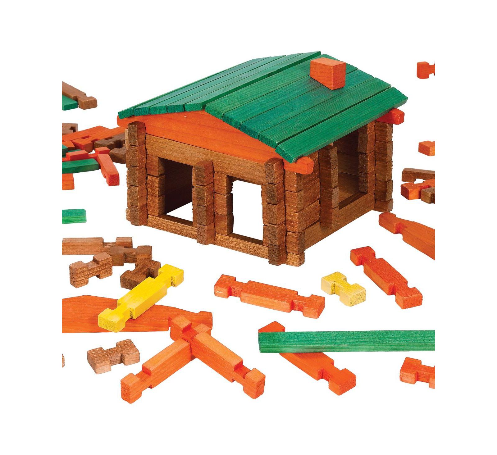 Dixon Deluxe Log Building, 250-Piece Building Set, Ages 3+