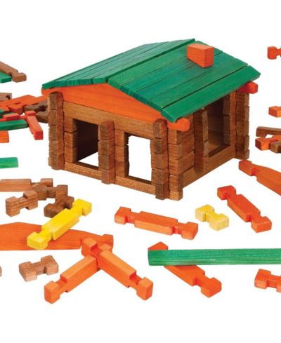 Dixon Deluxe Log Building, 250-Piece Building Set, Ages 3+