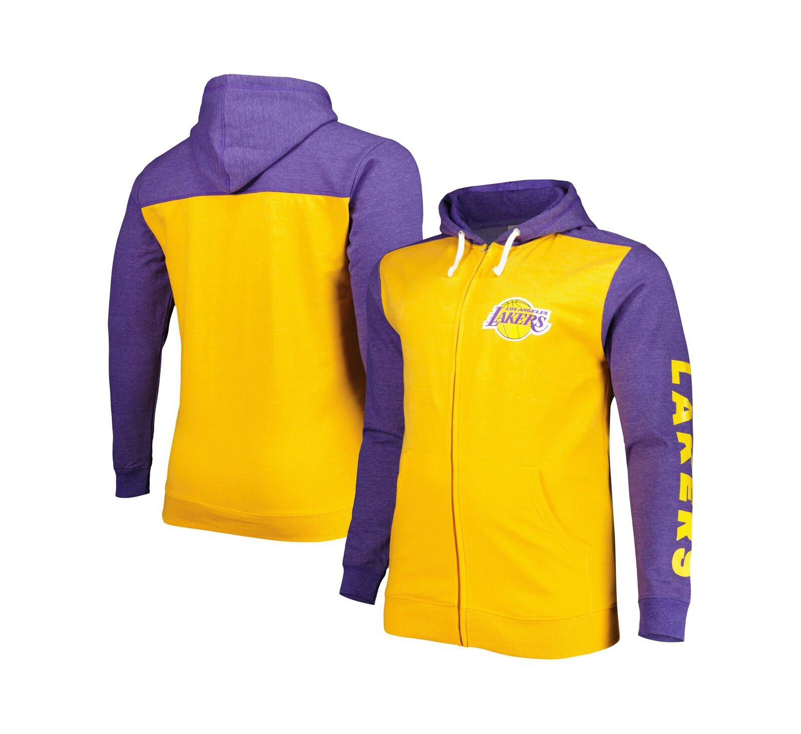 Мужское худи на молнии Fanatics Los Angeles Lakers Gold, Purple