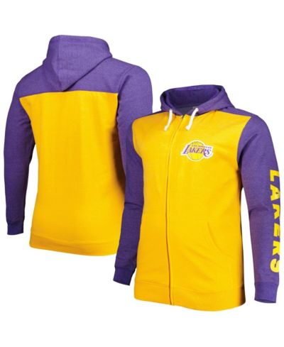 Мужское худи на молнии Fanatics Los Angeles Lakers Gold, Purple