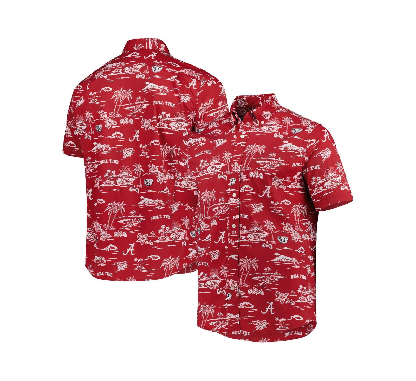 Мужская рубашка Reyn Spooner Crimson Alabama Crimson Tide с коротким рукавом