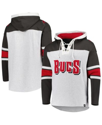 Мужская толстовка '47 Brand Tampa Bay Buccaneers Heather Gray Gridiron Lace-Up Pullover