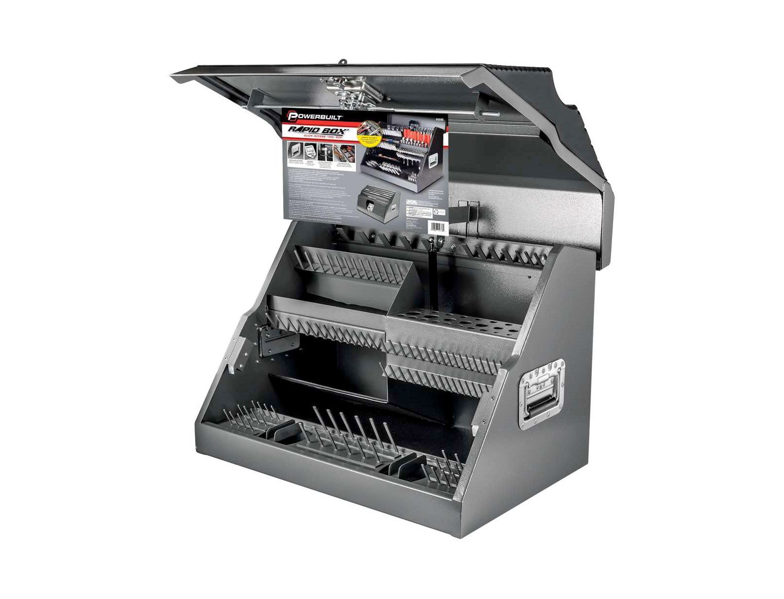 Ящик для инструментов Powerbuilt 26 Inch Rapid Box Slant Front, серый