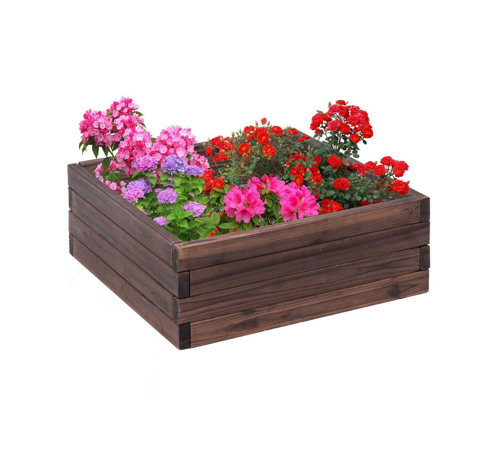 Square Raised Garden Bed Flower Vegetables Seeds Planter Kit Elevated