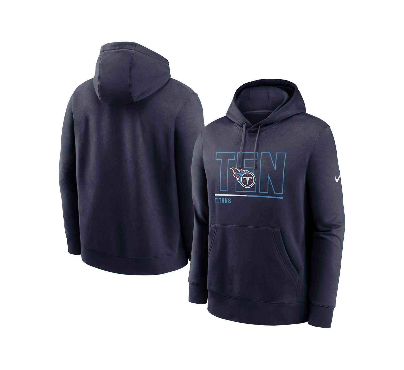 Men's Nike Navy Tennessee Titans City Code Club Fleece Pullover Hoodie
