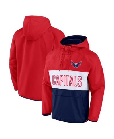 Мужская куртка-анорак Fanatics Washington Capitals Backhand Shooter Defender, красная/темно-синяя
