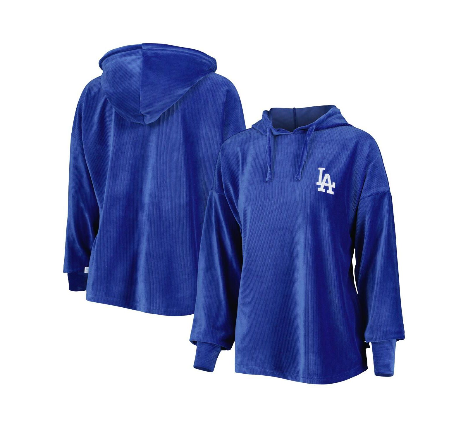 Women's Touch Royal Los Angeles Dodgers End Line Pullover Hoodie