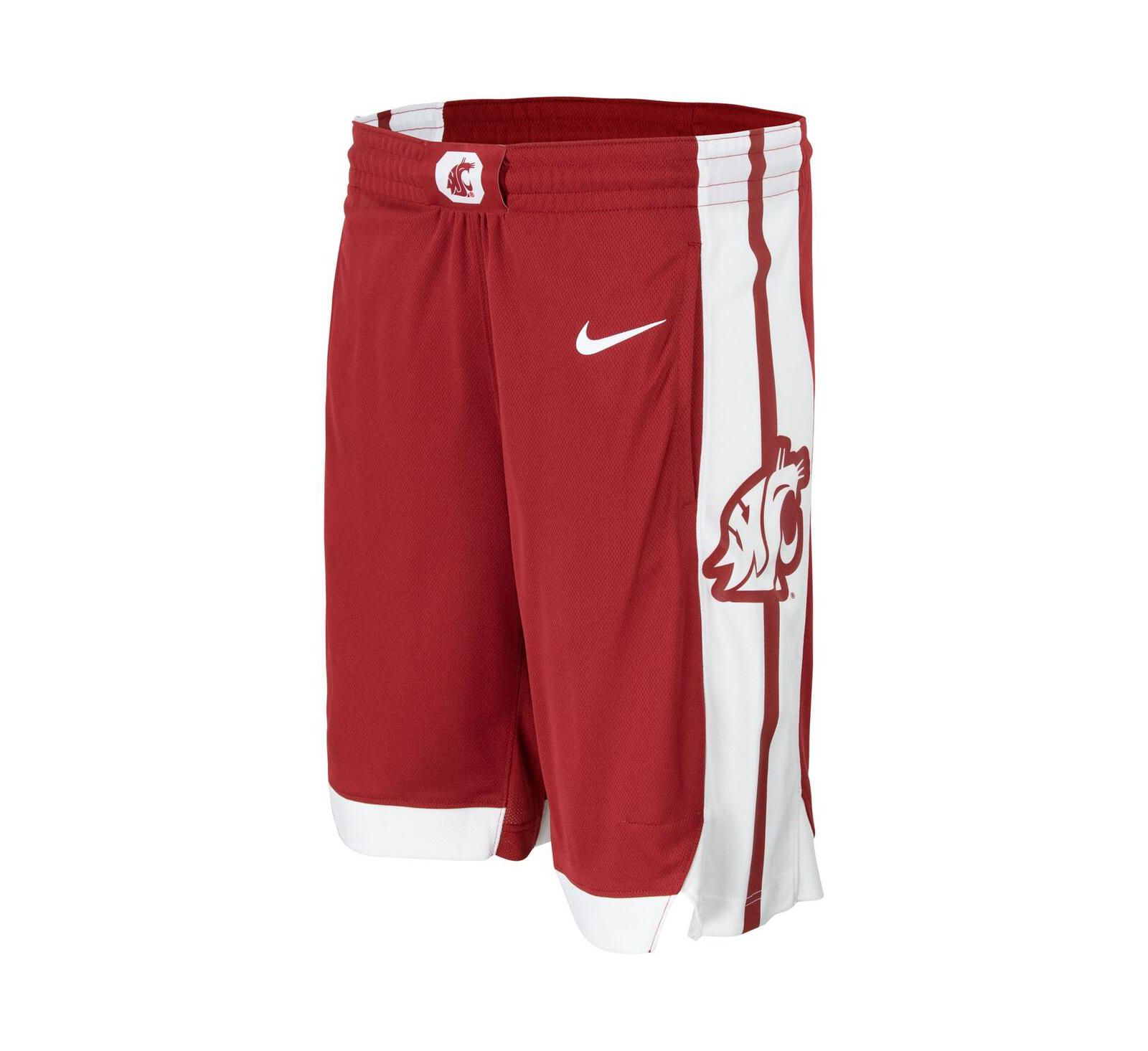 Men's Nike Crimson Washington State Cougars Team Logo Replica Basketball Shorts