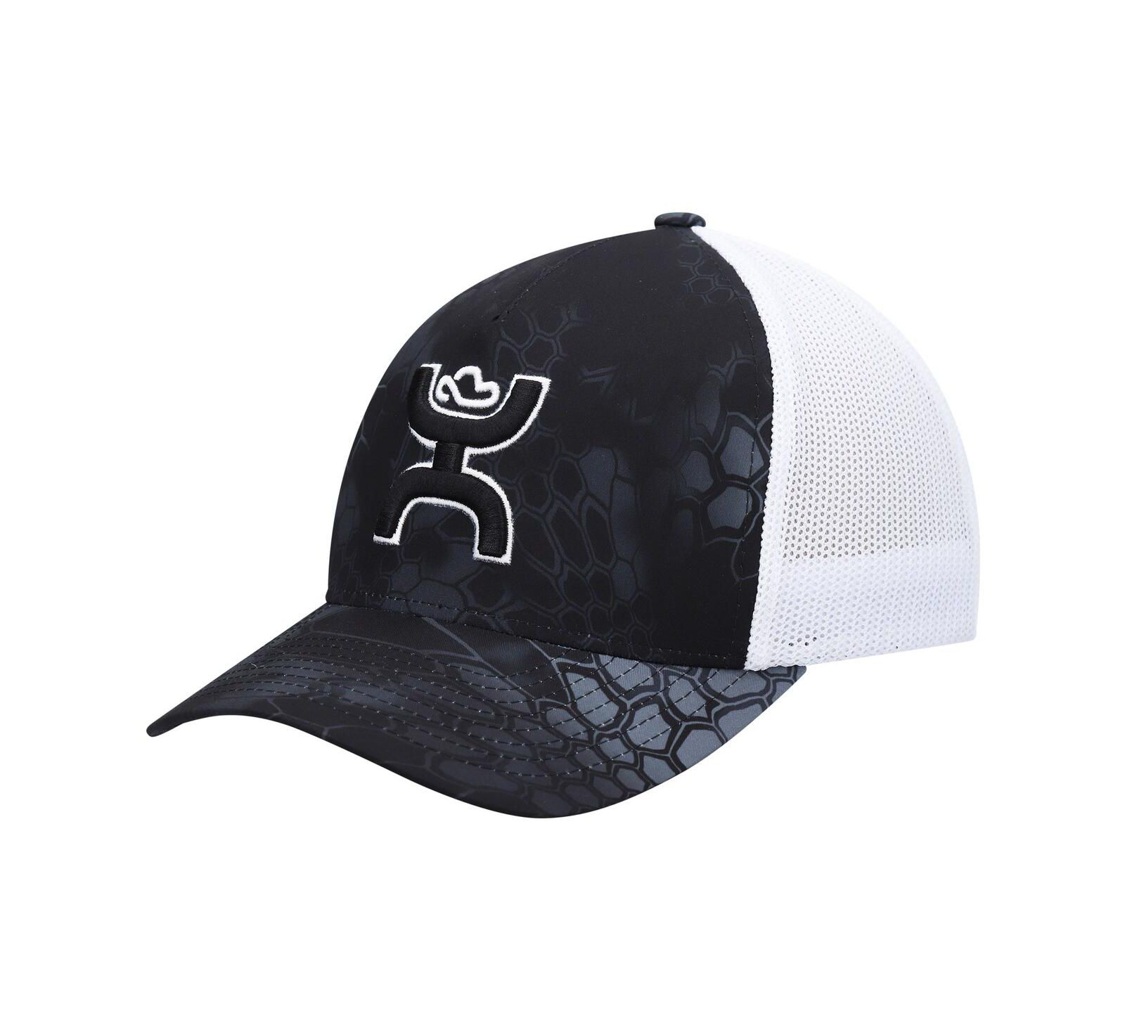 Men's Hooey Black, White Bass Trucker Snapback Hat