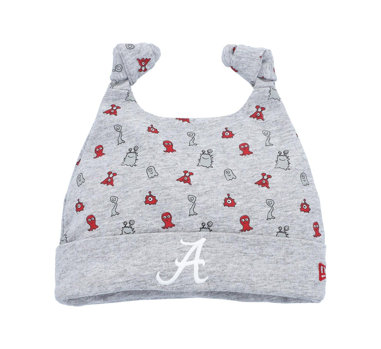 Детская вязаная шапка New Era Heather Gray Alabama Crimson Tide Critter