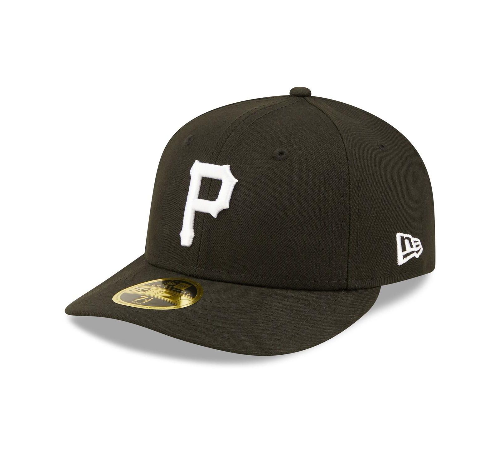 Мужская кепка New Era Pittsburgh Pirates 59FIFTY Low Profile черно-белая