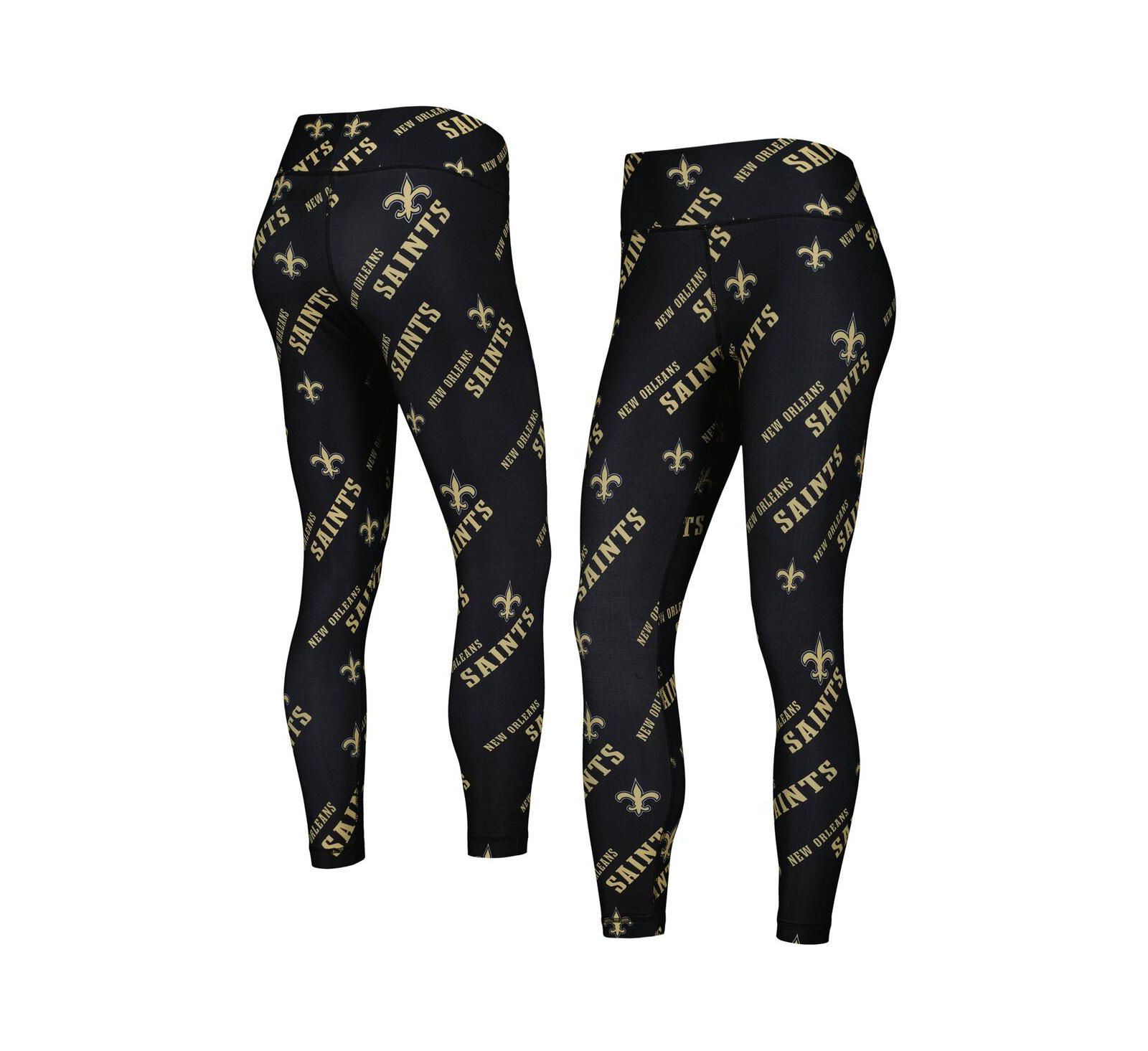 Women's Concepts Sport Black New Orleans Saints Breakthrough Allover Print Leggings