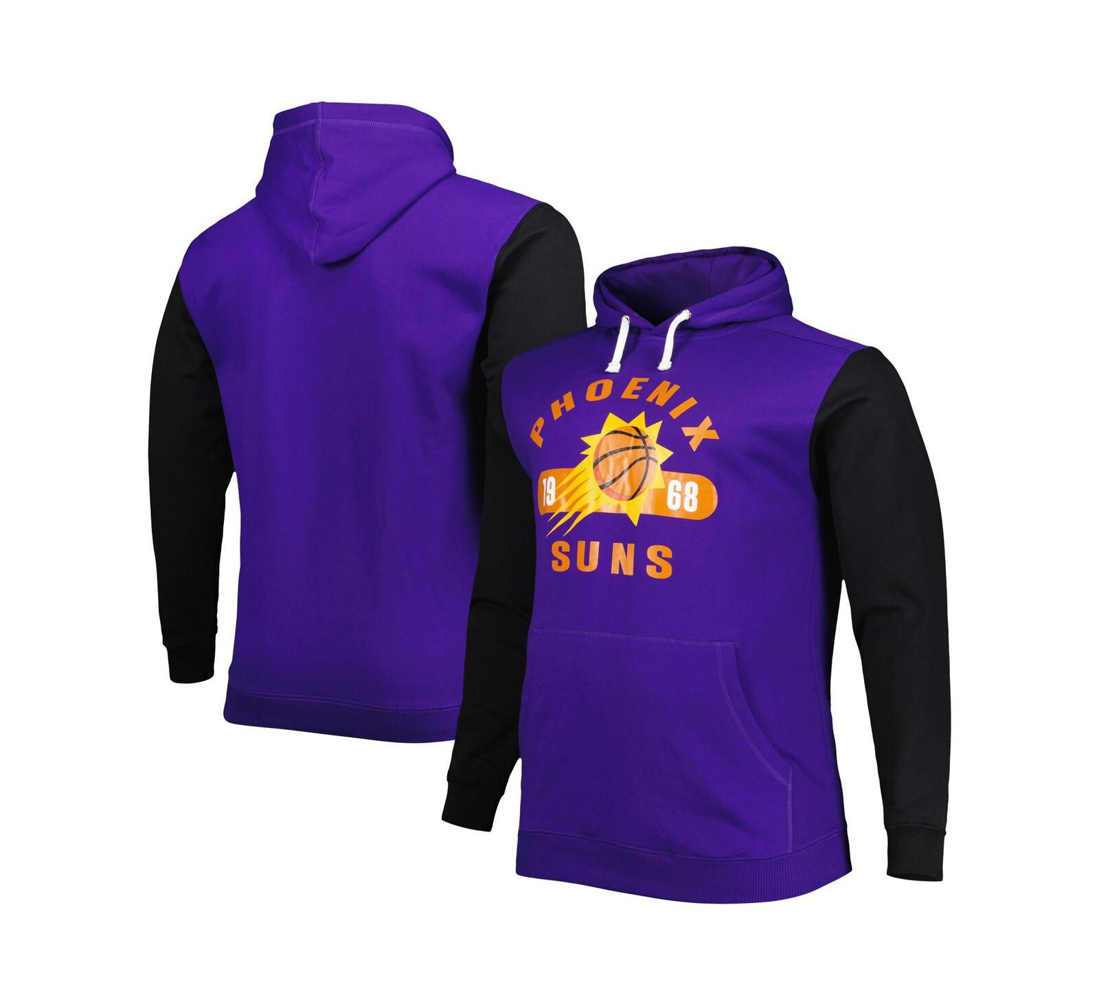 Мужское худи Fanatics Phoenix Suns Big and Tall Bold Attack, фиолетовое/черное