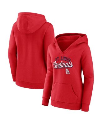 Женское худи Fanatics Red St. Louis Cardinals Simplicity Crossover V-Neck Pullover