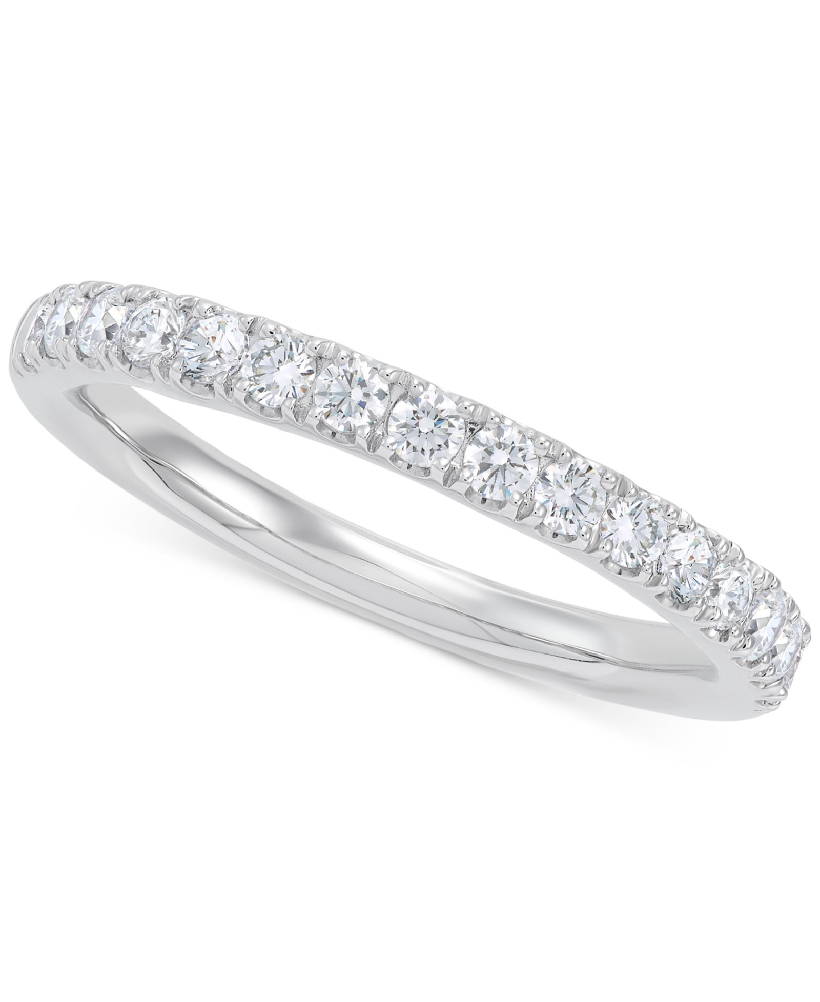 Macy's IGI Certified кольцо с выращенным бриллиантом (1/2 ct. t.w.) в белом золоте 14k