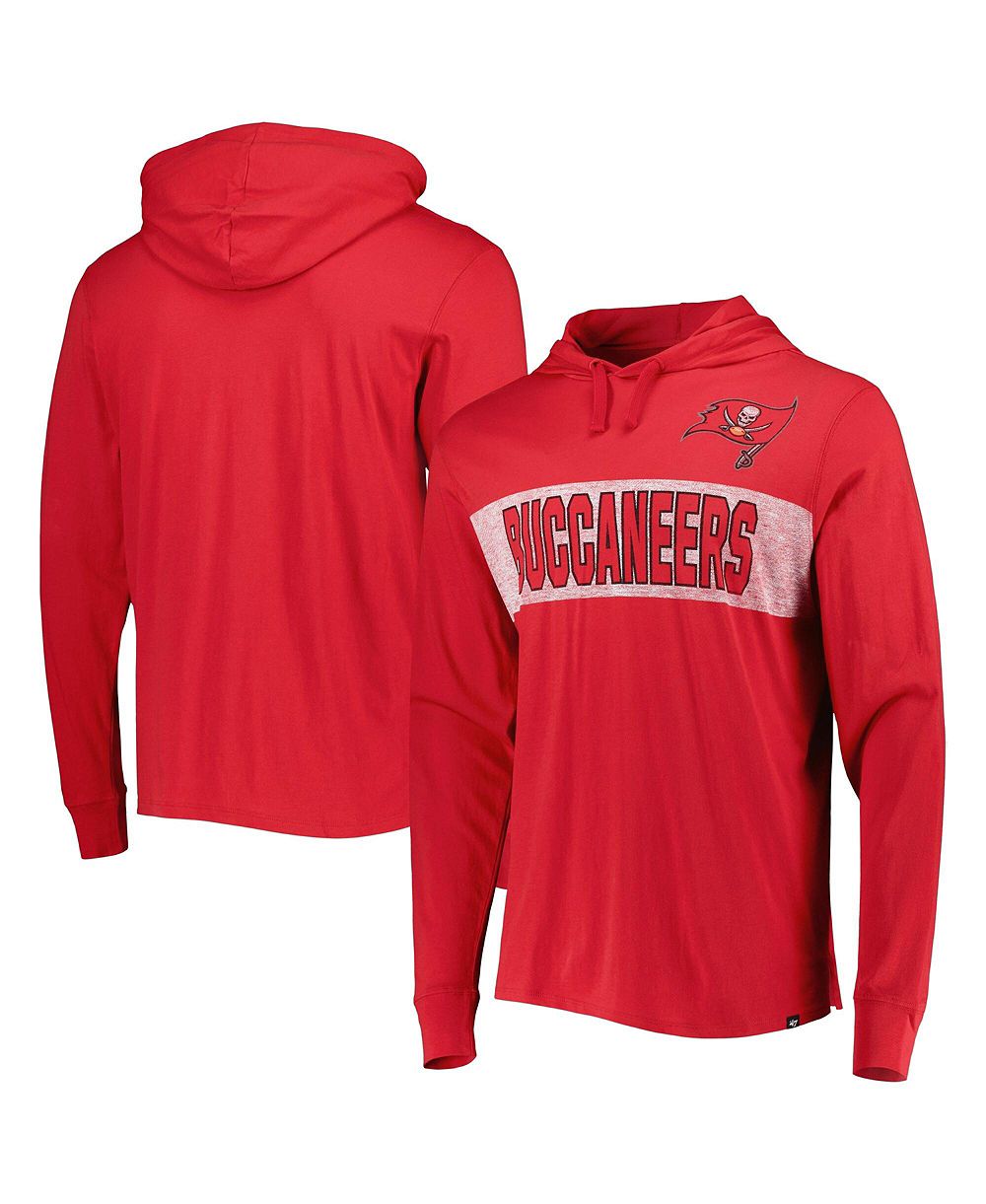 Мужское худи '47 Brand Red Tampa Bay Buccaneers Field Franklin Hooded Long Sleeve