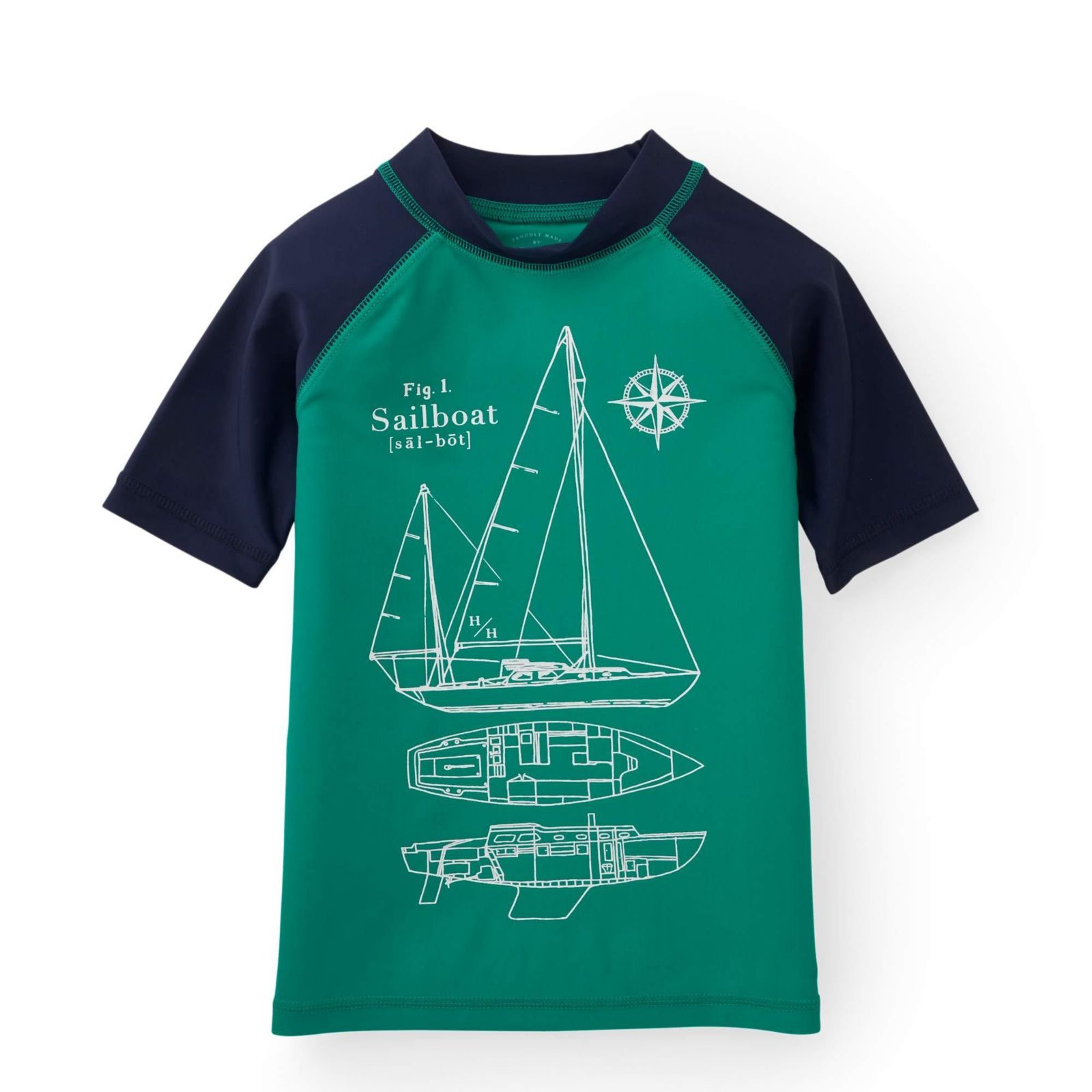Hope & Henry Baby Boys Hope and Henry Short Sleeve Rash Guard