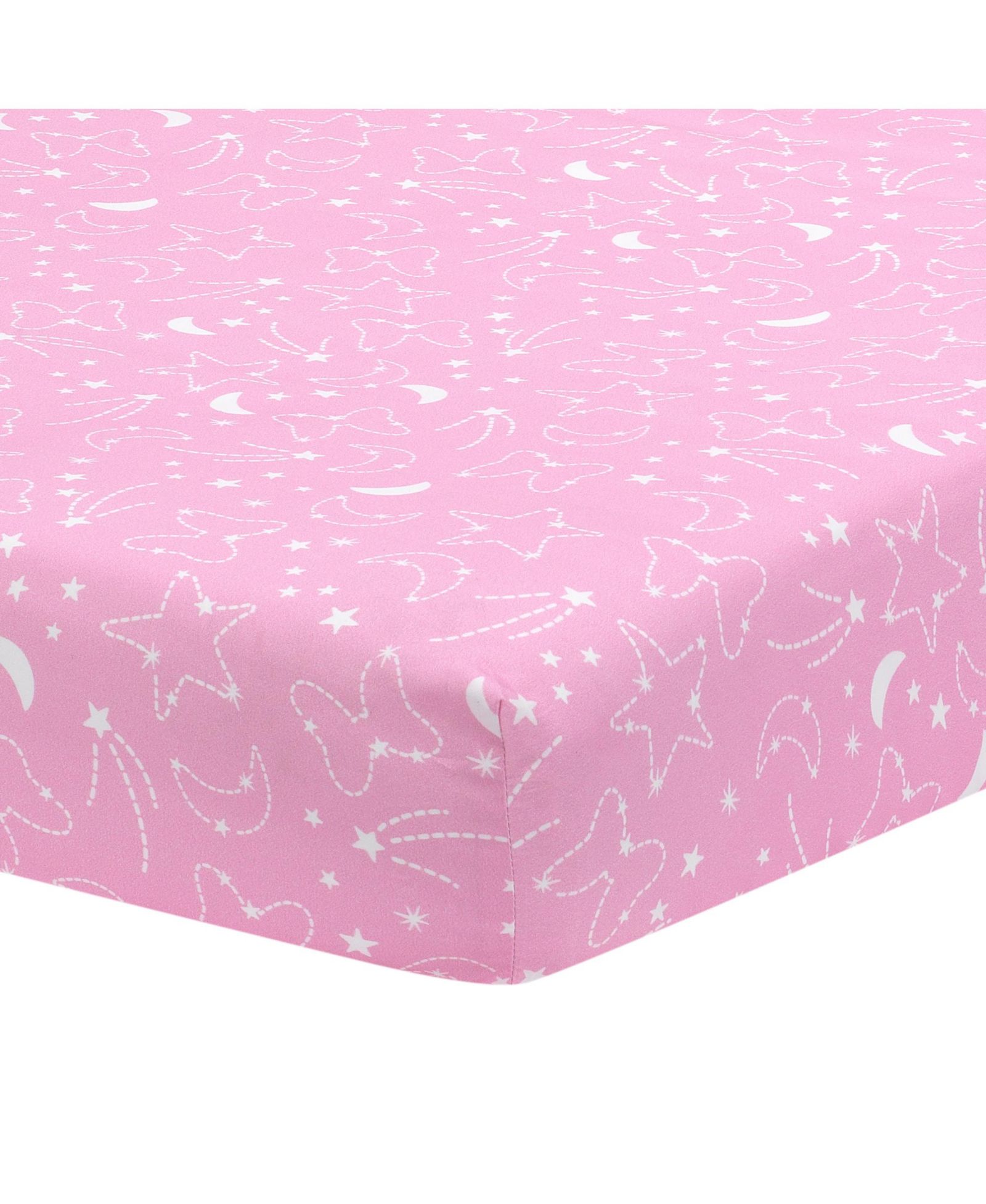 Lambs & Ivy Disney Baby Minnie Mouse Pink Celestial Fitted Crib Sheet by Lambs and Ivy