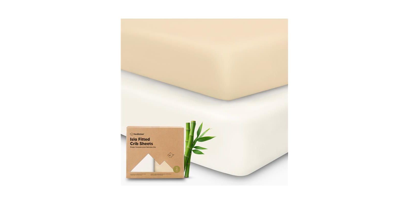 Детские наматрасы KeaBabies 2pk Fitted Crib Sheets для мальчиков и девочек, Standard Nursery