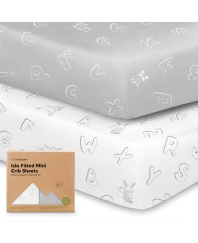 KeaBabies Мини-наматрасники для детской кроватки, набор из 2 шт., органический хлопок