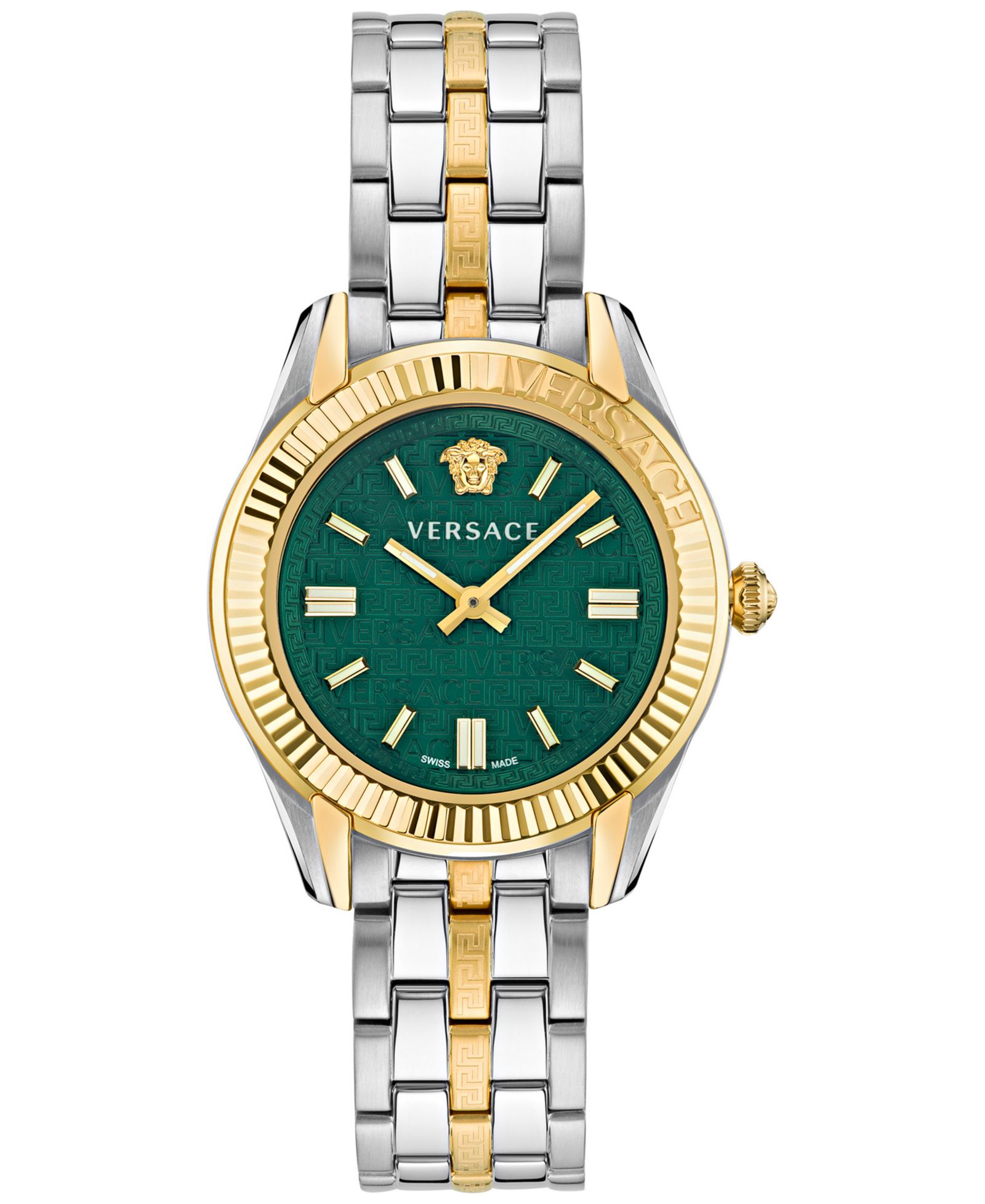 Женские часы Versace Swiss Greca Time Two Tone Stainless Steel Bracelet 35mm