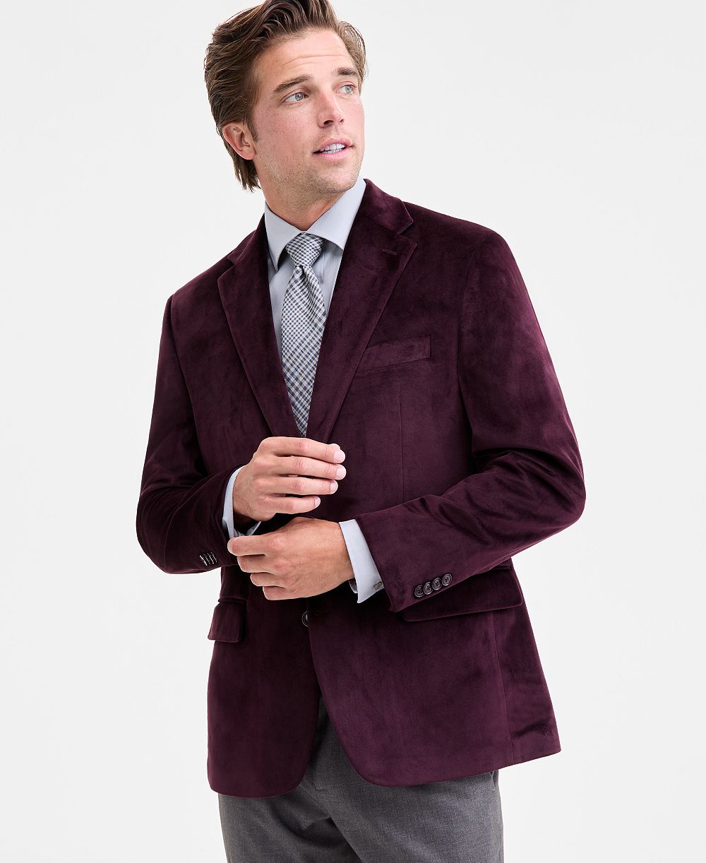 Michael Kors Men's Classic Fit Velvet Sport Coats
