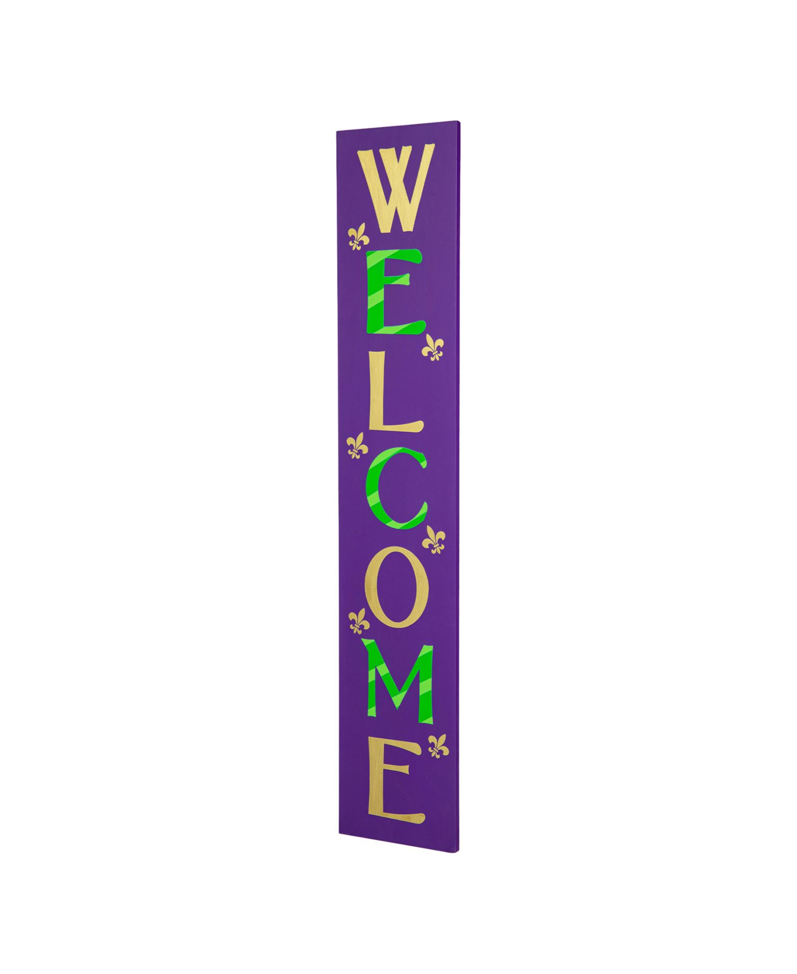 Деревянная табличка Glitzhome 42" H Mardi Gras Welcome