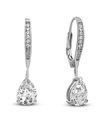 GiGiGirl Cubic Zirconia Teardrop Earrings Gold Plated