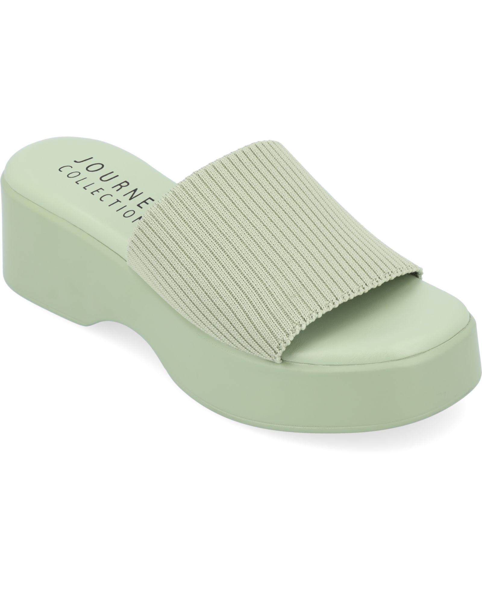 Journee Collection Women's Emani Single Band Platform Sandals