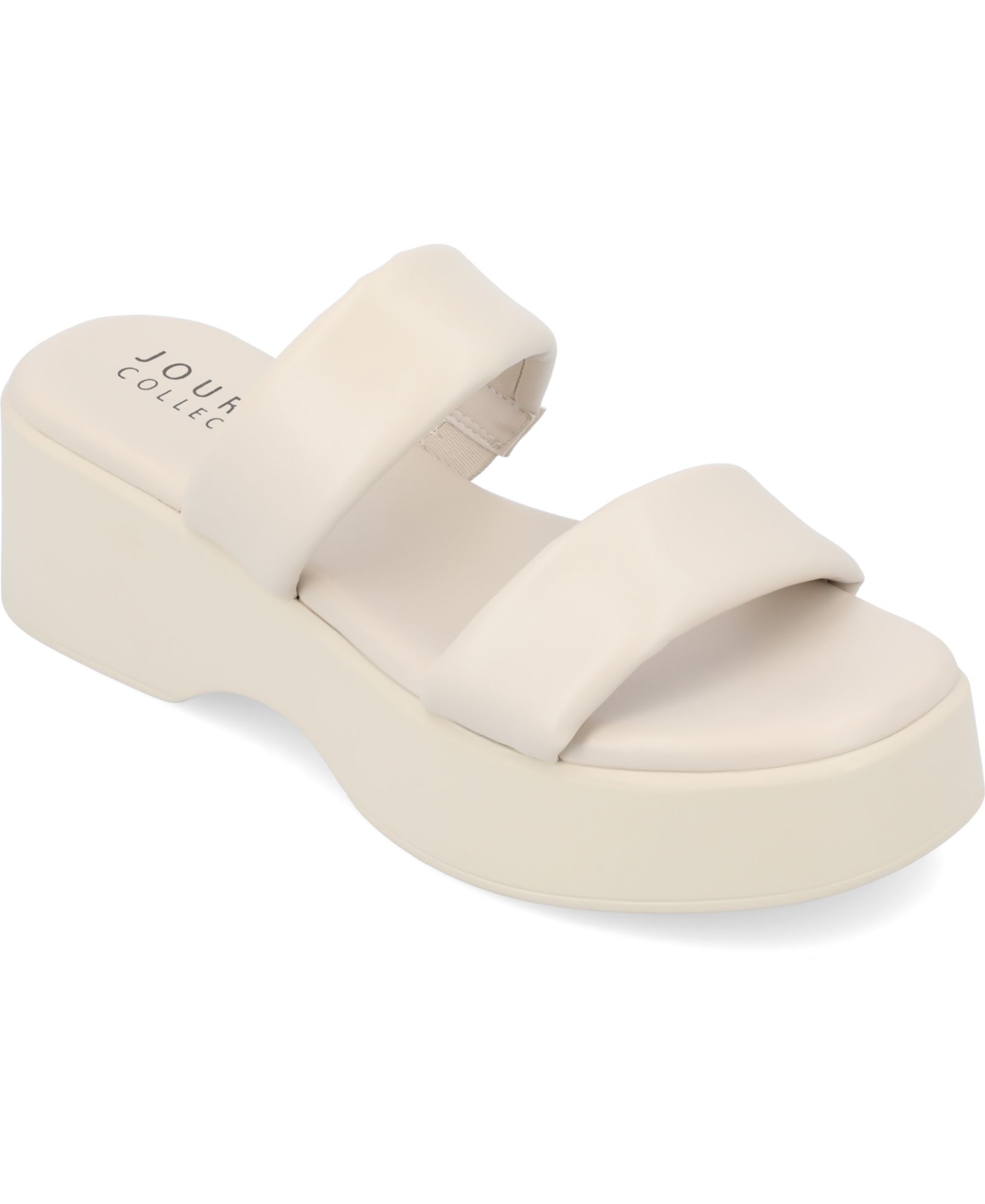 Journee Collection Women's Veradie Double Band Platform Sandals
