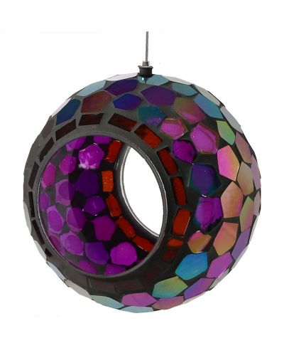 Sunnydaze Decor Подвесная кормушка для птиц из стекла с мозаикой для сада и патио