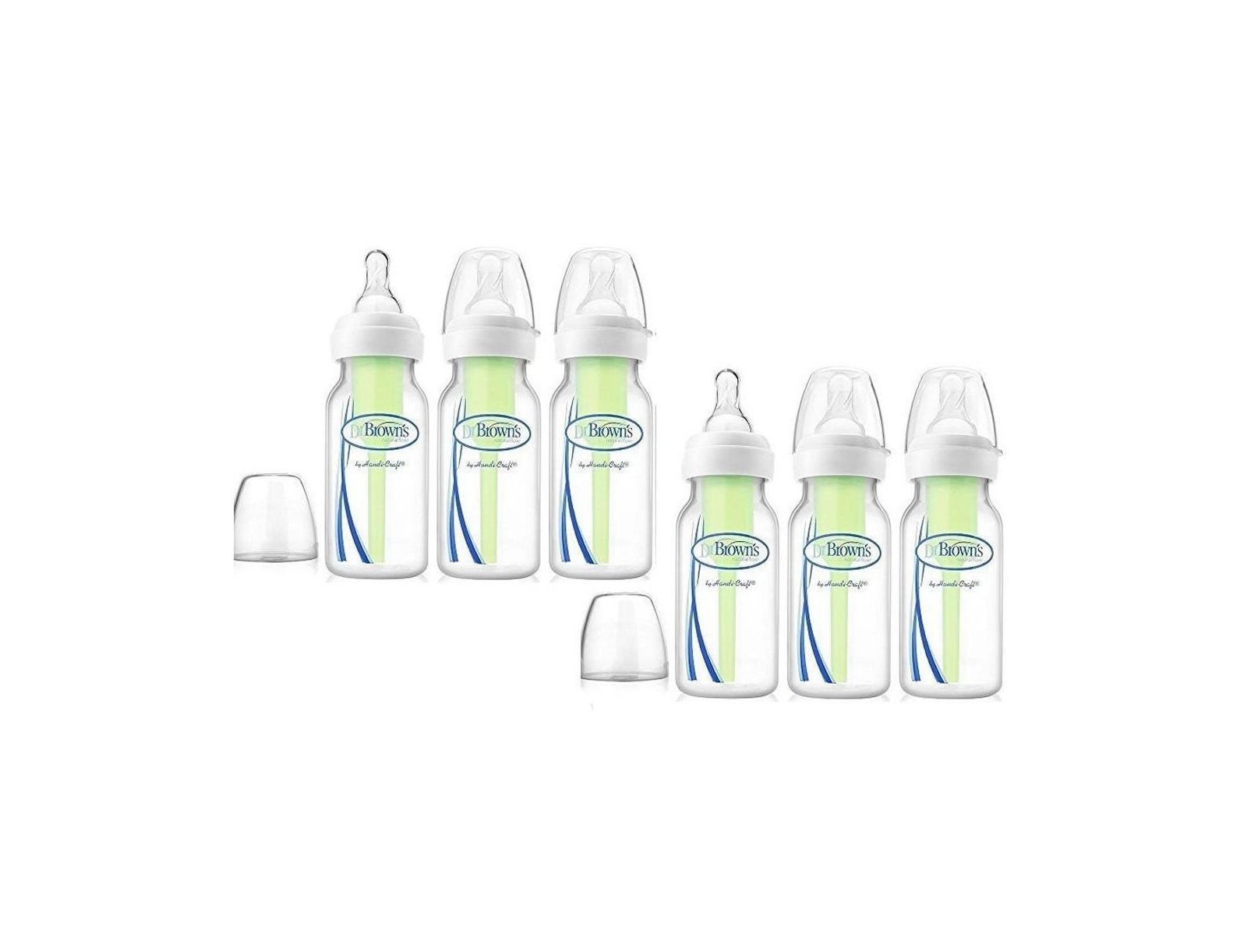 Dr. Browns Standard Neck Options+ Anti-Colic Baby Bottle, 4 oz, 6 Pack